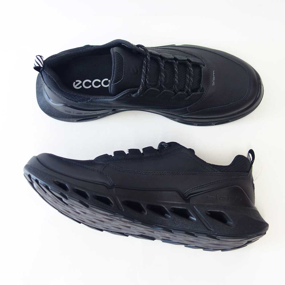 エコーECCOBiom720Men85030451094ブラック（メンズ）ゴアテックス防水快適な履き心地のレザースニーカーレースアップウォーキングシューズ旅行「靴」