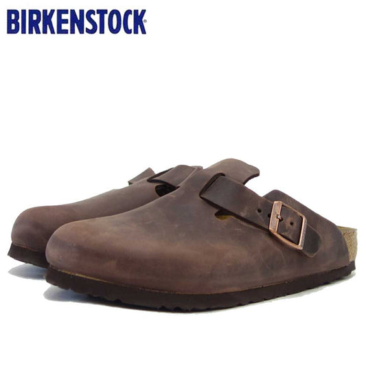 ビルケンシュトックBIRKENSTOCKBoston（ボストン）幅狭（ナローフィット）860133（オイルドヌバック／ハバナ）サボクロッグドイツ製快適サンダル「靴」