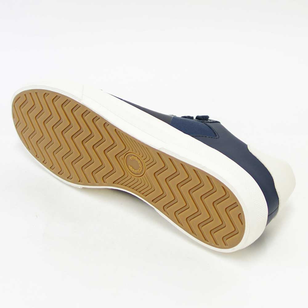 【SALE 40%OFF】 フレッドペリー  FRED PERRY B 9102 608（ユニセックス）Clay Leather Poly  カラー：NAVY 天然皮革 ローカットスニーカー  「靴」