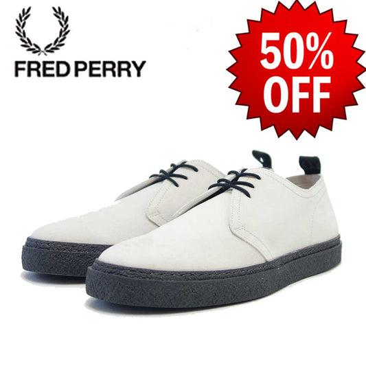 【SALE 50%OFF】 フレッドペリー FRED PERRY  B9160 100（ユニセックス） Linden Suede カラー：ホワイト（日本製）  スエードレザー スニーカー レースアップシューズ「靴」
