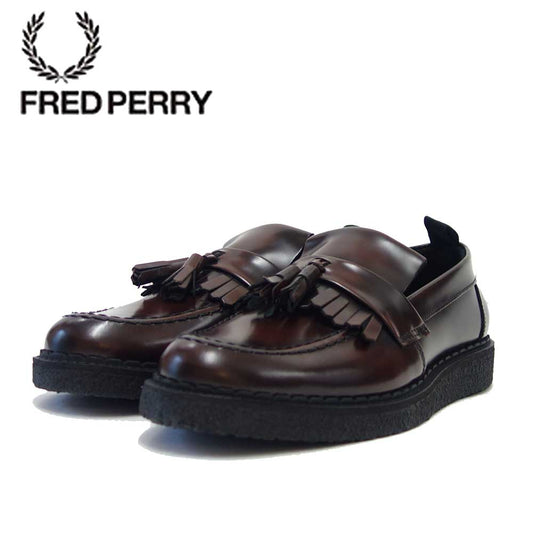 フレッドペリー FRED PERRY B9278 158(ユニセックス)Fred Perry George Cox Tassel Loafer カラー:OXBLOOD スリッポン クレープソール「靴」