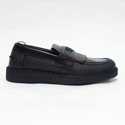 フレッドペリー FRED PERRY B9282 102（ユニセックス）Fred Perry George Cox TEXTURED LEATHER PENNY LOAFER カラー：ブラック スリッポン クレープソール「靴」