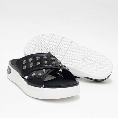 【SALE 50%OFF】 ジェオックス GEOX  D 92CMD ブラック（レディース 23.5cm 24cm 24.5cm）天然皮革の中厚底ミュール 「靴」