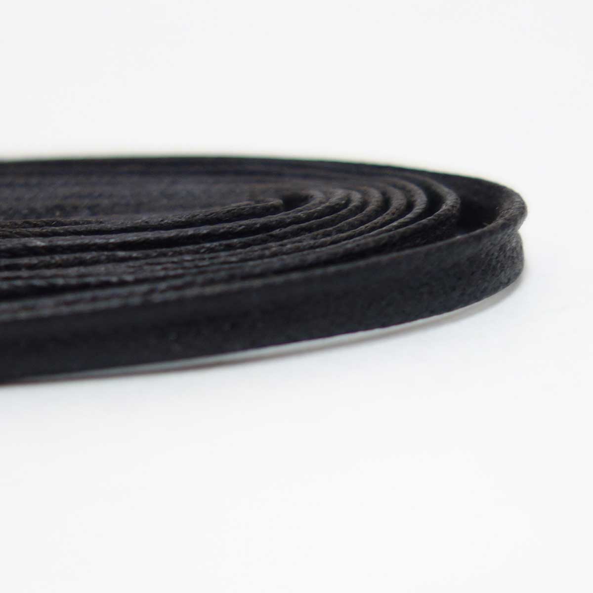 紗乃織靴紐（さのはたくつひも）組紐蝋平太  ロウ引き平 ブラウン（約5mm）120cm メール便可