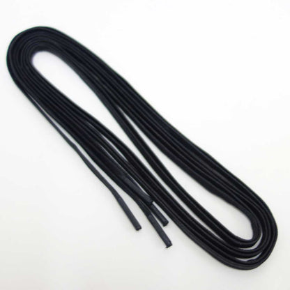 紗乃織靴紐（さのはたくつひも）組紐蝋平太  ロウ引き平 ブラック（約5mm）120cm メール便可