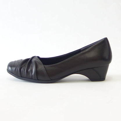 FIZZ REEN フィズリーン 9727 ローヒール パンプス ブラック・トープ（レディース） 日本製 ソフトな天然皮革で優しくフィット  「靴」