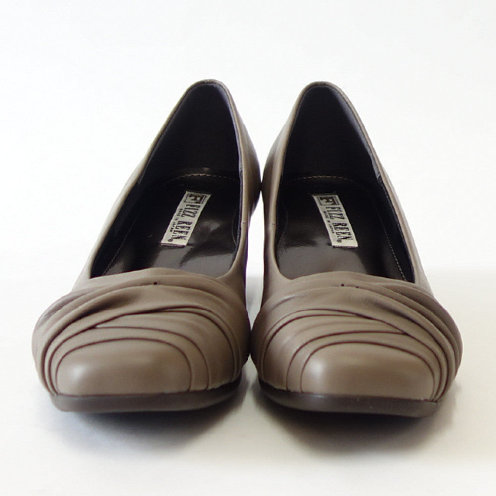 FIZZ REEN フィズリーン 9727 ローヒール パンプス ブラック・トープ（レディース） 日本製 ソフトな天然皮革で優しくフィット  「靴」