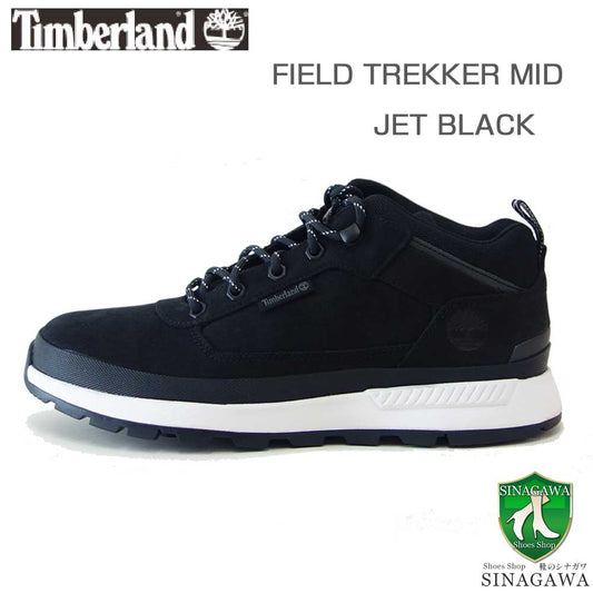 Timberlandティンバーランドa2a58015フィールドトレッカーミッドレースアップスニーカー（ブラック）ヌバックレザースニーカーウォーキング「靴」