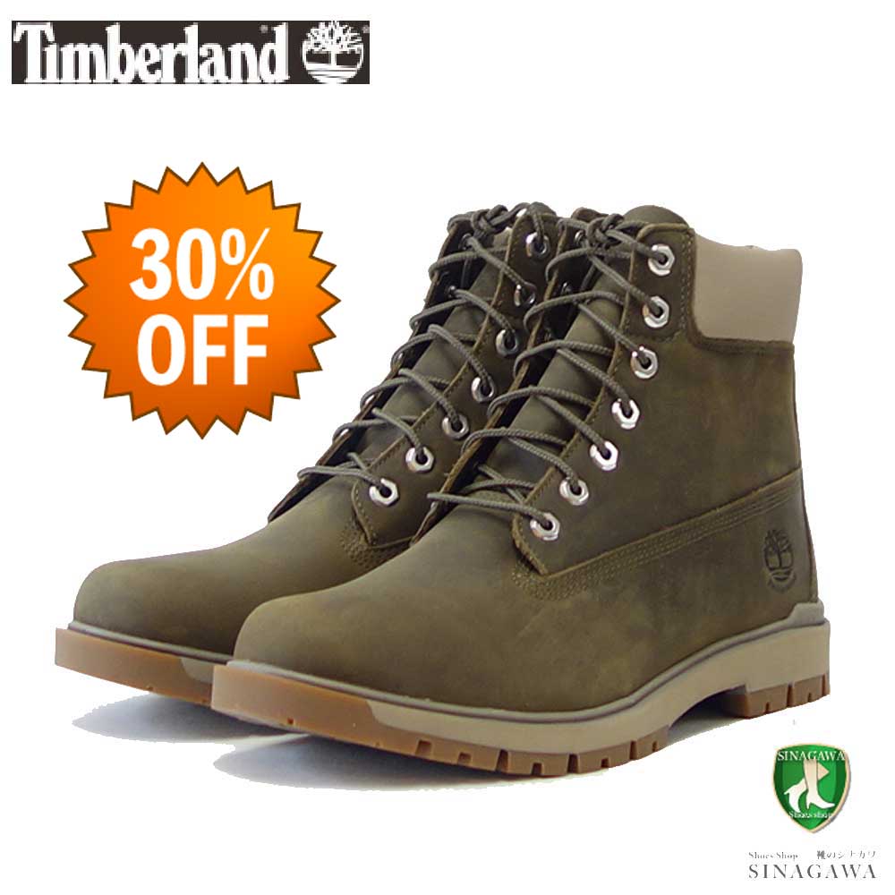 【SALE 30%OFF】 Timberland ティンバーランド a5ngc ツリー ボルト 6インチ ウォータープルーフ ブーツ（オリーブ） 撥水レザー チャッカブーツ アウトドア ウォーキング アンクルブーツ「靴」