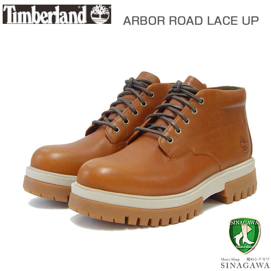 Timberlandティンバーランドa5yhhプレミアムウォータープルーフチャッカARBORROADLACEUP（コニャック）防水フルグレインレザーチャッカブーツアウトドアウォーキングアンクルブーツ「靴」