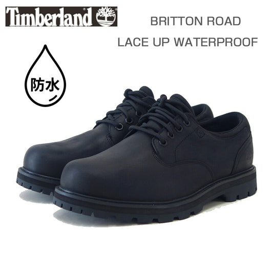 Timberlandティンバーランドa69t9w02ブリットンロードウォータープルーフシューズ（ブラック）フルグレインレザービジネスアウトドアウォーキング「靴」