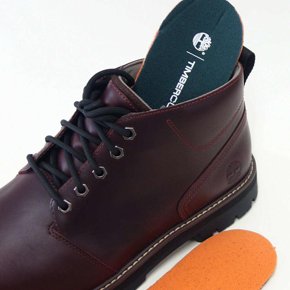 Timberlandティンバーランドa69twiwブリットンロードウォータープルーフチャッカブーツ（バーガンディ）フルグレインレザーアウトドアウォーキング「靴」