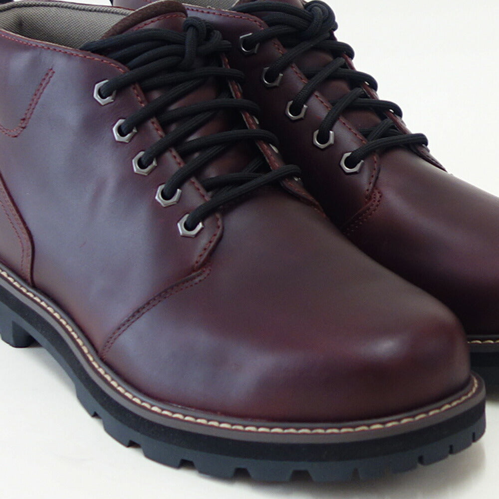 Timberlandティンバーランドa69twiwブリットンロードウォータープルーフチャッカブーツ（バーガンディ）フルグレインレザーアウトドアウォーキング「靴」