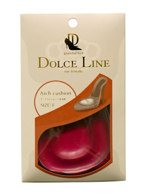 《メール便可》足裏の疲れを緩和するクッション Dolce Line ドルチェライン 女性用 アーチクッション（ARCH CUSHION） つま先部分の横アートを優しく支えます靴 シューズ