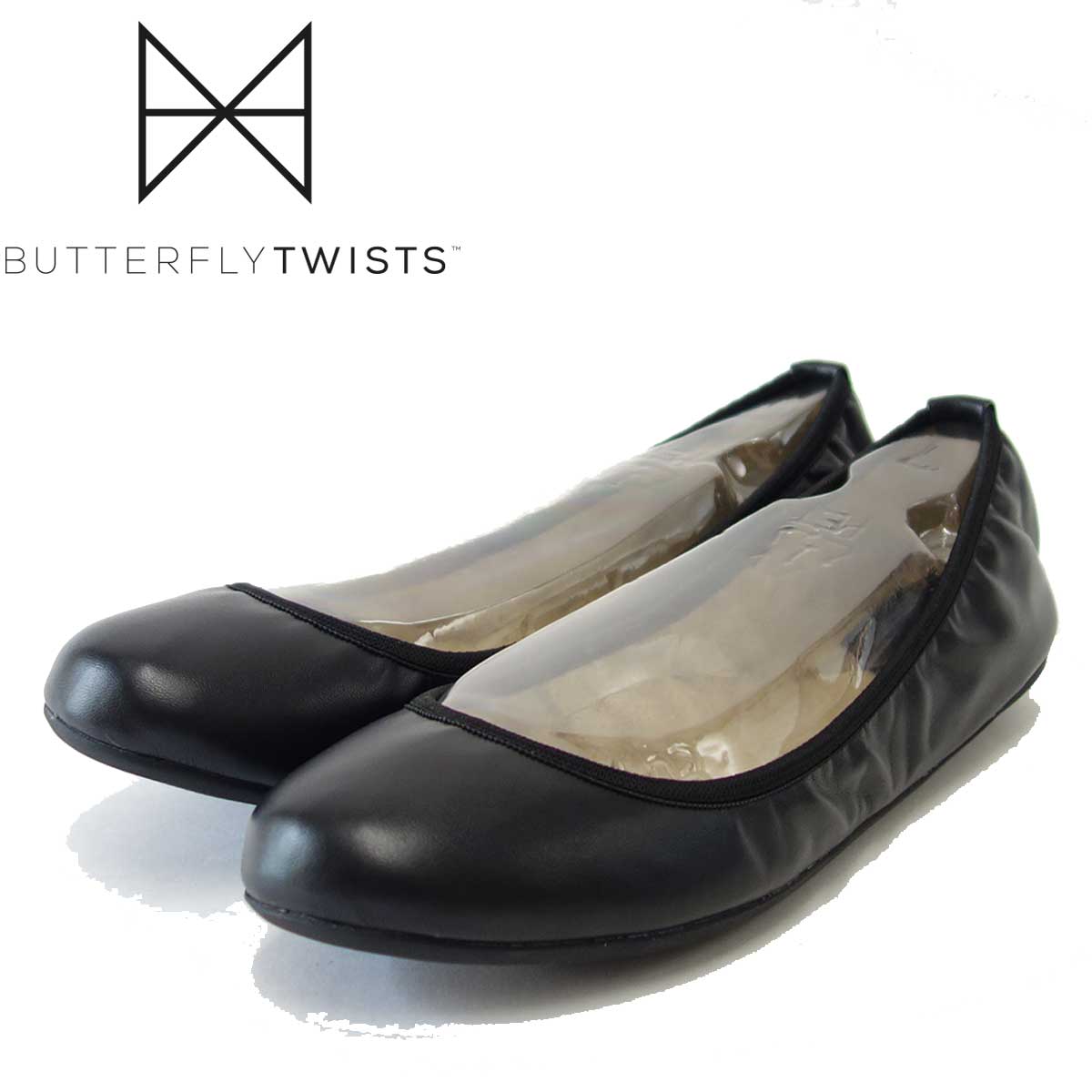 お洒落な携帯バレエシューズ【BUTTERFLYTWISTS】バタフライツイストSOPHIA1001ブラック（レディース）ロンドンで大人気のポケッタブルシューズ靴シューズ【999】【000】