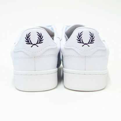 FREDPERRYフレッドペリーB1315134（ユニセックス）B722TEXTUREDLEATHER/SNCE1952カラー：WHITE天然皮革のローカットスニーカー「靴」