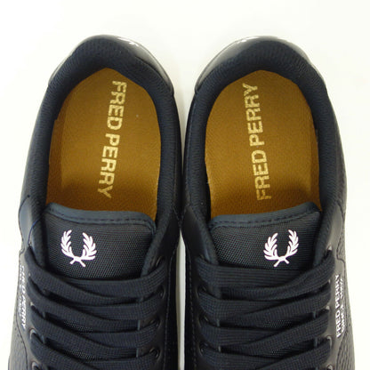 FREDPERRYフレッドペリーB1315220（ユニセックス）B722TEXTUREDLEATHER/SNCE1952カラー：BLACK天然皮革のローカットスニーカー「靴」