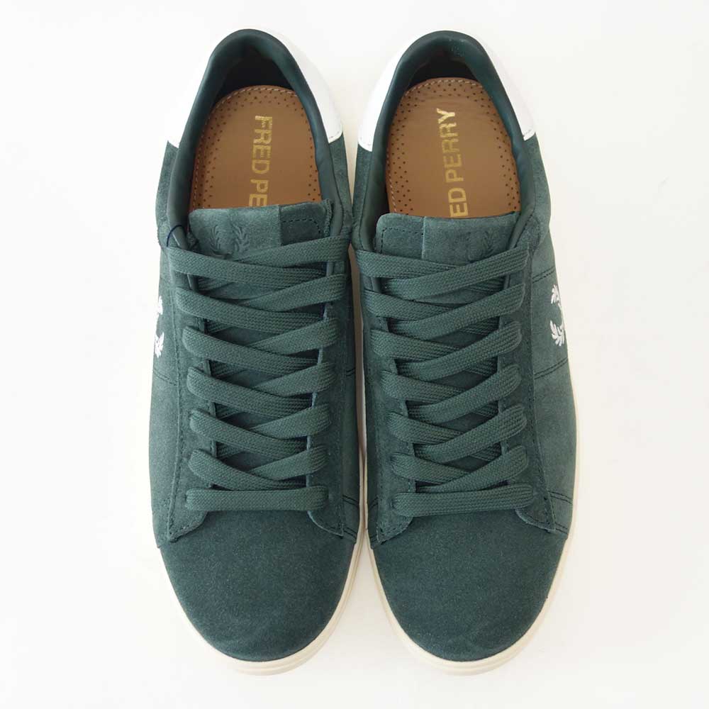 FREDPERRYフレッドペリーB1317X89（メンズ）SPENCERSUEDE（スペンサースエード）カラー：COURTGREEN天然皮革ローカットスニーカー「靴」