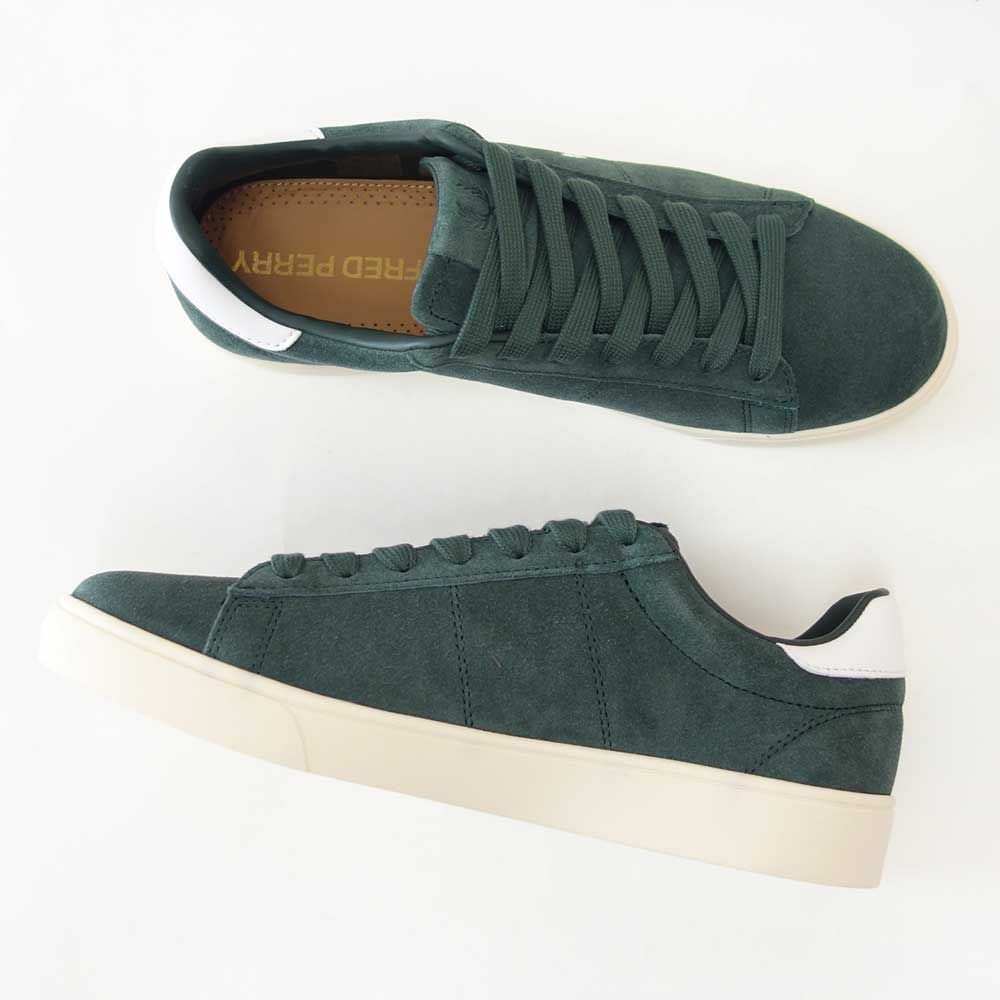 FREDPERRYフレッドペリーB1317X89（メンズ）SPENCERSUEDE（スペンサースエード）カラー：COURTGREEN天然皮革ローカットスニーカー「靴」