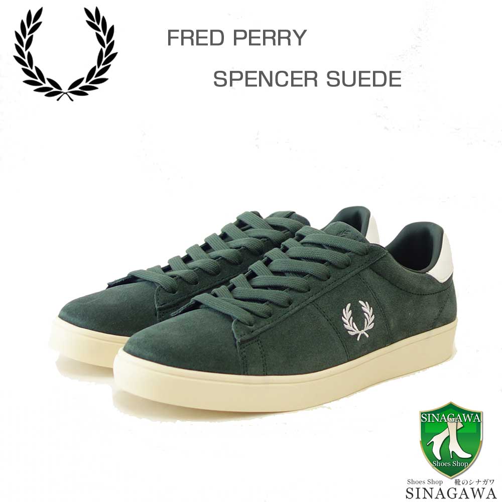 FREDPERRYフレッドペリーB1317X89（メンズ）SPENCERSUEDE（スペンサースエード）カラー：COURTGREEN天然皮革ローカットスニーカー「靴」