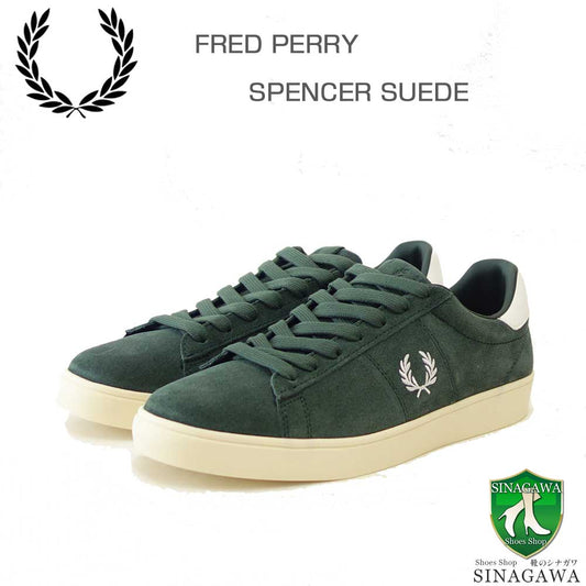 FREDPERRYフレッドペリーB1317X89（メンズ）SPENCERSUEDE（スペンサースエード）カラー：COURTGREEN天然皮革ローカットスニーカー「靴」