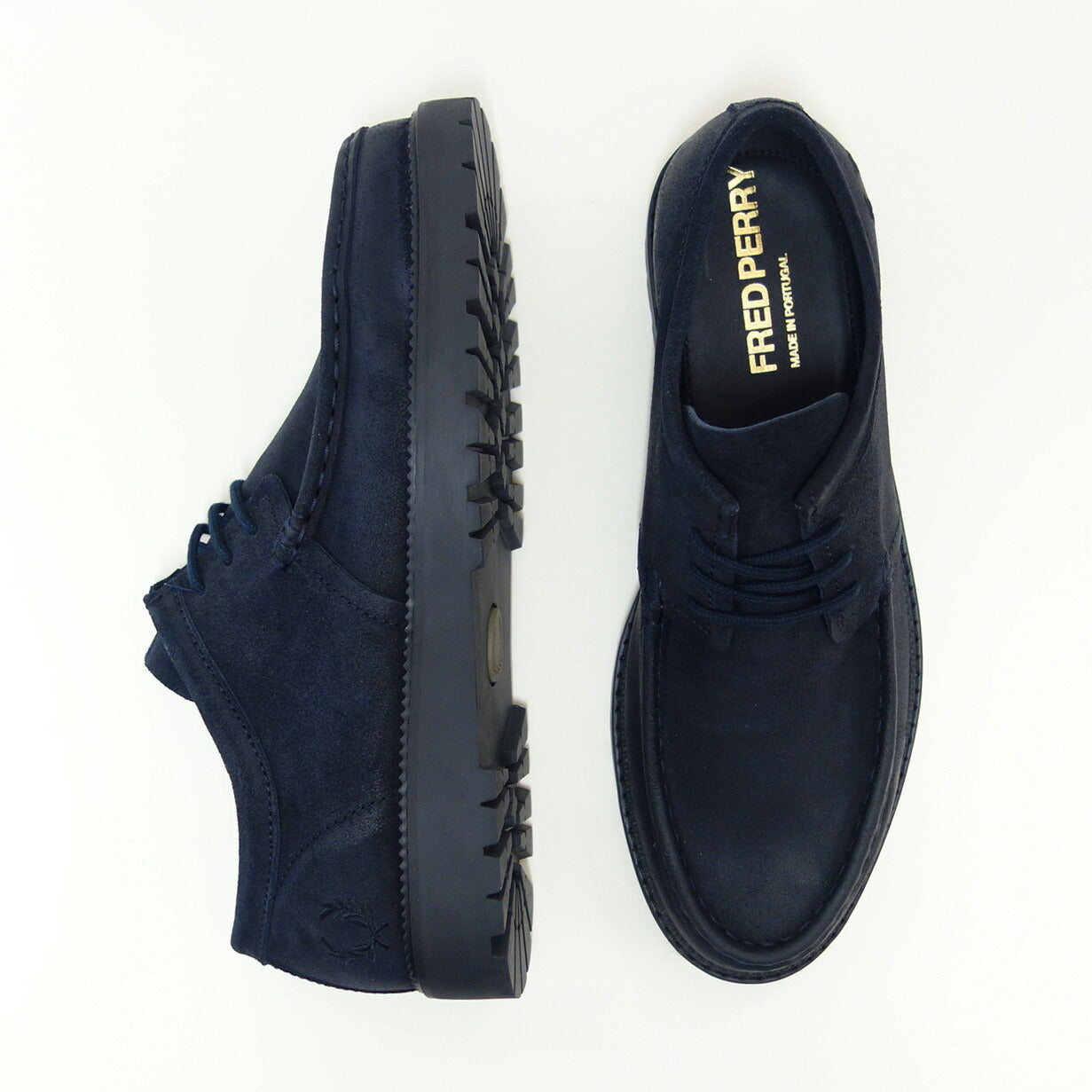 FREDPERRYフレッドペリーB1343297（メンズ）KenneyLowWaxedSuedeカラー：ANCHORGREY天然皮革スエードレザーカジュアルシューズ「靴」