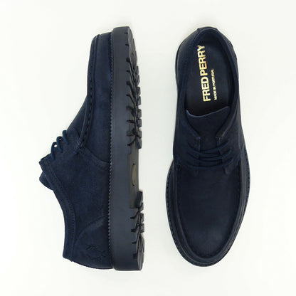 FREDPERRYフレッドペリーB1343297（メンズ）KenneyLowWaxedSuedeカラー：ANCHORGREY天然皮革スエードレザーカジュアルシューズ「靴」