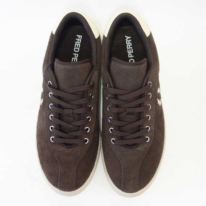 FREDPERRYフレッドペリーB2328Q21（メンズ）TENNISSHOESUEDE（テニスシュースエード）カラー：BURNTTABACCO天然皮革ローカットスニーカー「靴」