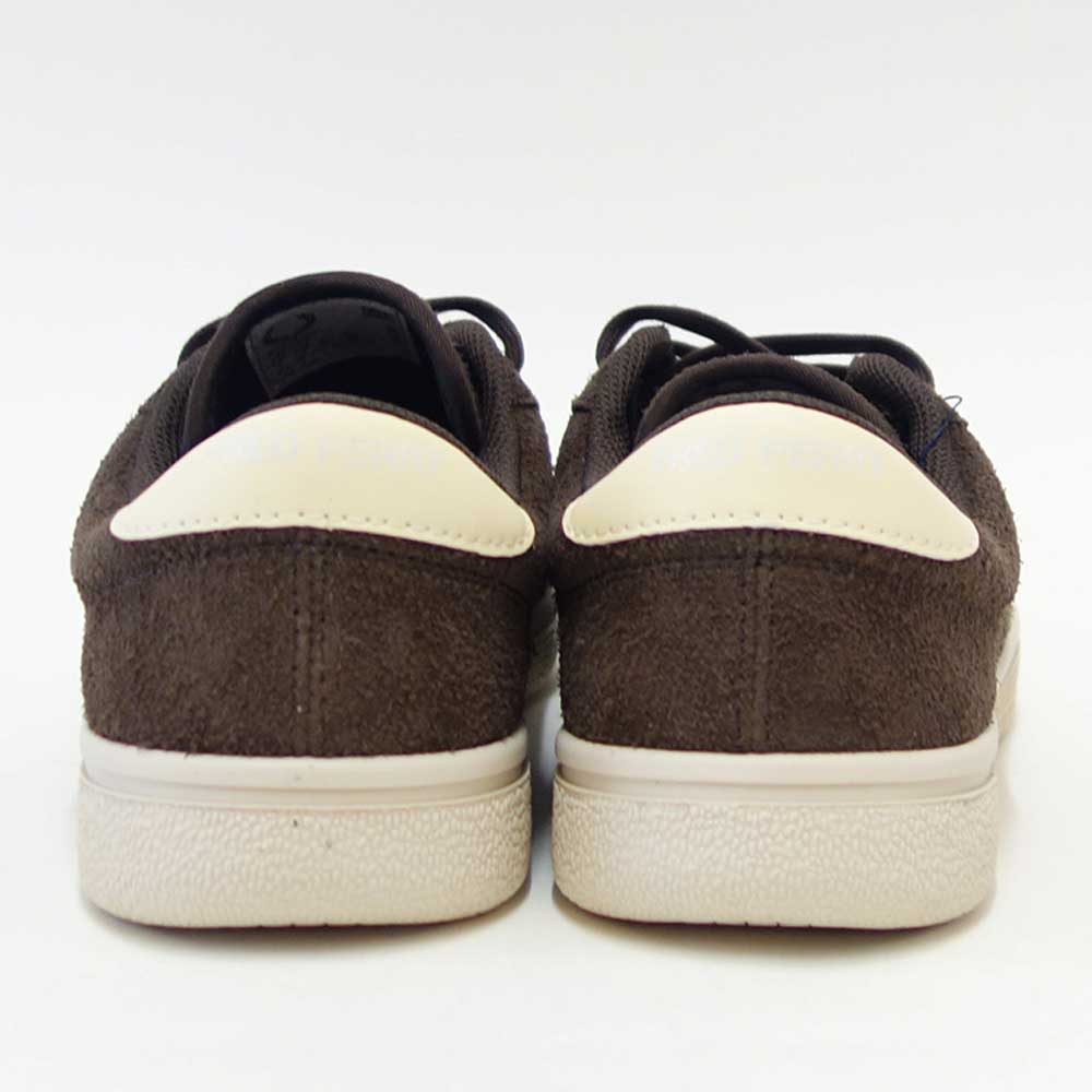 FREDPERRYフレッドペリーB2328Q21（メンズ）TENNISSHOESUEDE（テニスシュースエード）カラー：BURNTTABACCO天然皮革ローカットスニーカー「靴」