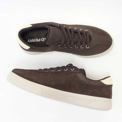 FREDPERRYフレッドペリーB2328Q21（メンズ）TENNISSHOESUEDE（テニスシュースエード）カラー：BURNTTABACCO天然皮革ローカットスニーカー「靴」