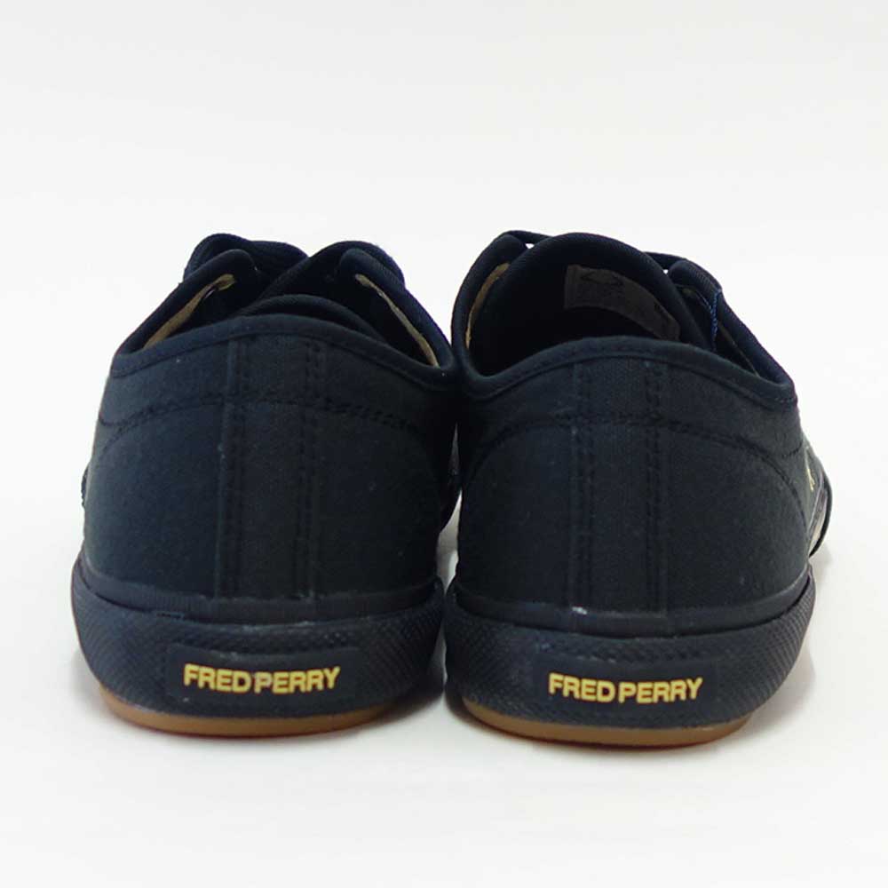 FREDPERRYフレッドペリーB233290A（メンズ）B708VINTAGETENNISCANVAS（ヴィンテージテニスキャンバス）カラー：ブラックローカットスニーカー「靴」
