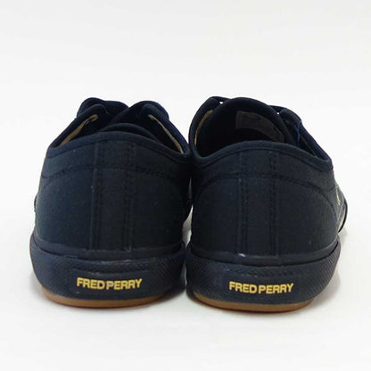 FREDPERRYフレッドペリーB233290A（メンズ）B708VINTAGETENNISCANVAS（ヴィンテージテニスキャンバス）カラー：ブラックローカットスニーカー「靴」