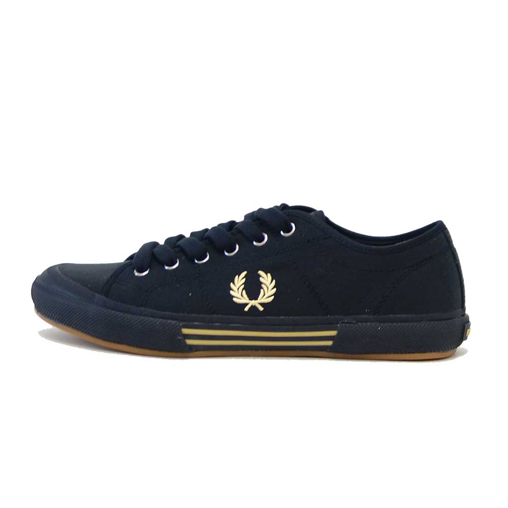 FRED PERRY フレッドペリー  B233290A（メンズ）B708 VINTAGE TENNIS CANVAS （ヴィンテージ テニス キャンバス） カラー：ブラック ローカット スニーカー  「靴」