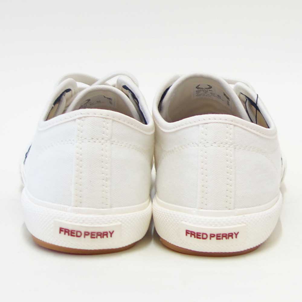 FREDPERRYフレッドペリーB2332T60（メンズ）B708VINTAGETENNISCANVAS（ヴィンテージテニスキャンバス）カラー：スノーホワイトローカットスニーカー「靴」