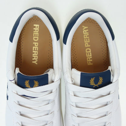 FREDPERRYフレッドペリーB4334303（ユニセックス）SPENCERLEATHER（スペンサーレザー）カラー：SNOWWHITE天然皮革のローカットスニーカー「靴」