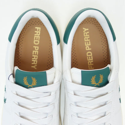 FREDPERRYフレッドペリーB4334D06（ユニセックス）SPENCERLEATHER（スペンサーレザー）カラー：LIGHTECRU天然皮革のローカットスニーカー「靴」
