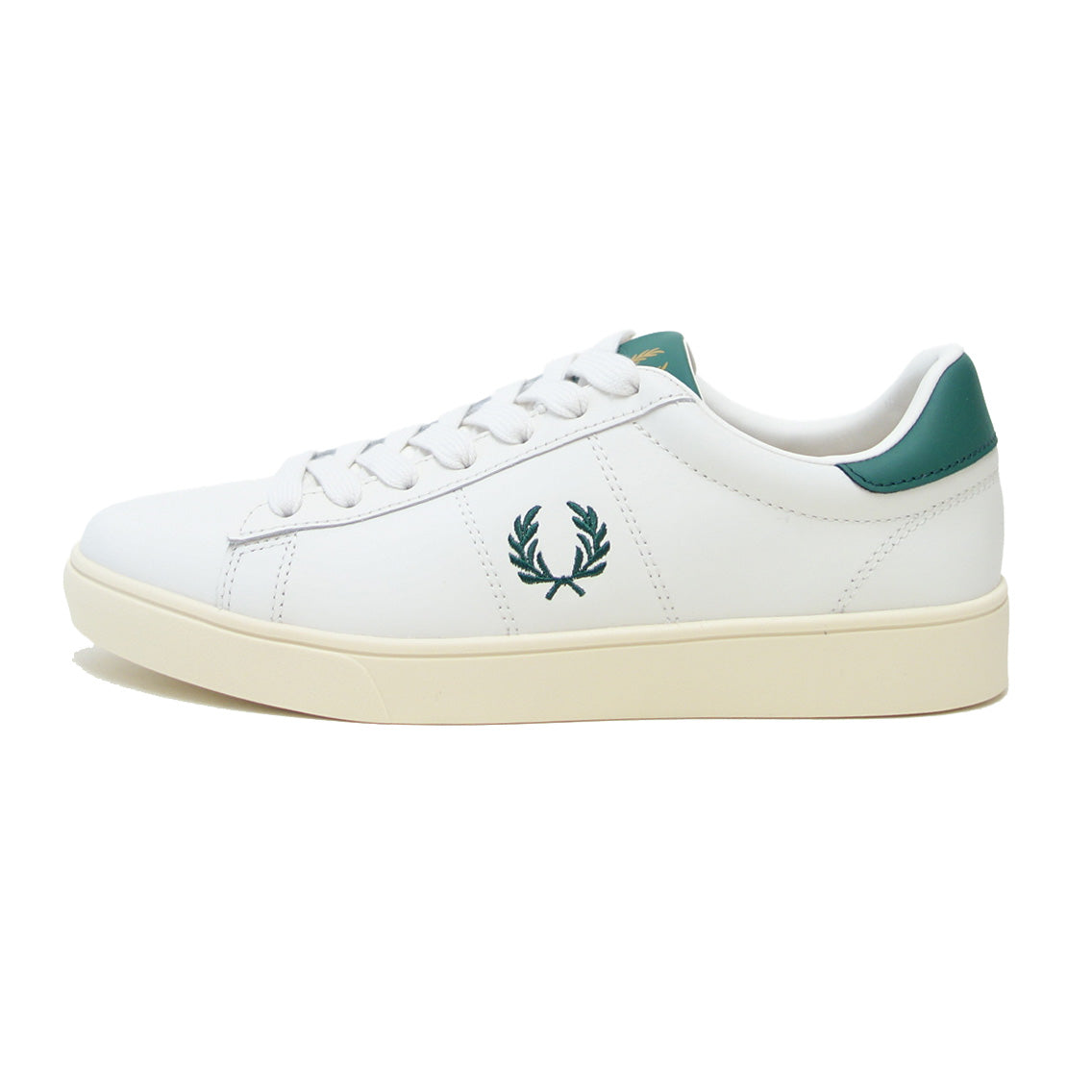 FREDPERRYフレッドペリーB4334D06（ユニセックス）SPENCERLEATHER（スペンサーレザー）カラー：LIGHTECRU天然皮革のローカットスニーカー「靴」