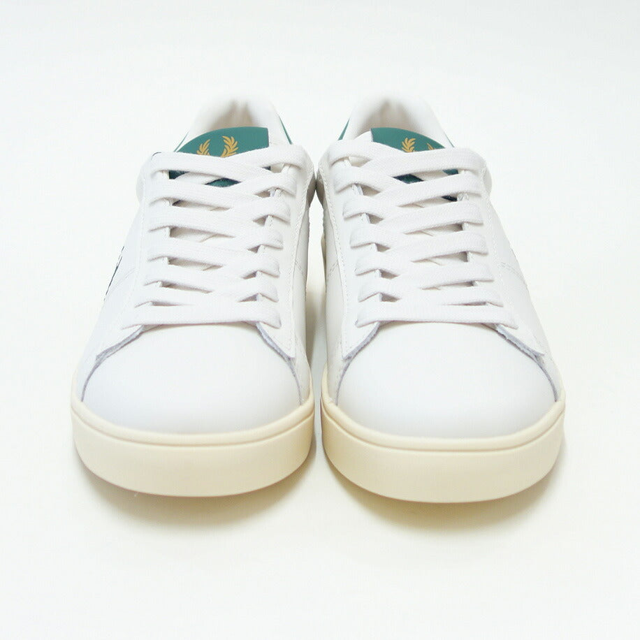 FREDPERRYフレッドペリーB4334D06（ユニセックス）SPENCERLEATHER（スペンサーレザー）カラー：LIGHTECRU天然皮革のローカットスニーカー「靴」