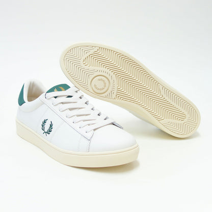 FREDPERRYフレッドペリーB4334D06（ユニセックス）SPENCERLEATHER（スペンサーレザー）カラー：LIGHTECRU天然皮革のローカットスニーカー「靴」