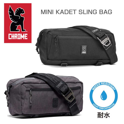 CHROME クローム MINI KADET SLING BAG （ミニカデットスリングバッグ）  BG321 （カラー CASTLEROCK TWILL・BLACK） 容量：5L 防水 メッセンジャーバック スリングバック ボディーバッグ ウェストバッグ