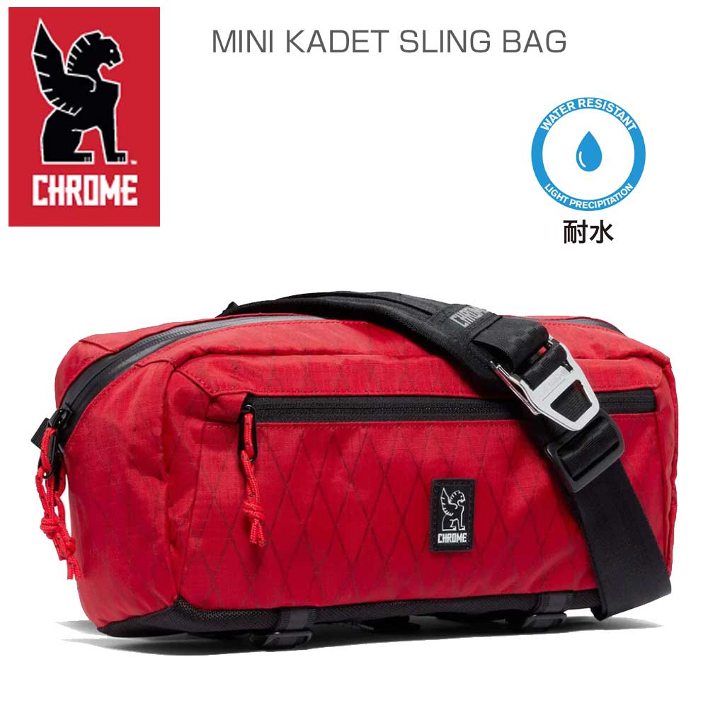 CHROME クローム MINI KADET SLING BAG （ミニカデットスリングバッグ）  BG321 （カラー RED X） 容量：5L 防水 メッセンジャーバック スリングバック ボディーバッグ ウェストバッグ