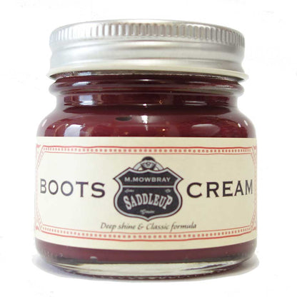 Ｍ．モゥブレィ M.MOWBRAY SADDLEUP サドルアップ ブーツクリーム 60ml（日本製） 補色・栄養効果 天然成分配合、ブーツ オイルレザー クロムエクセルレザー モウブレイ モウブレィ