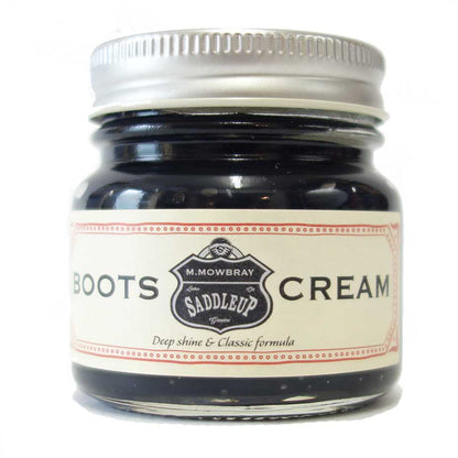 Ｍ．モゥブレィ M.MOWBRAY SADDLEUP サドルアップ ブーツクリーム 60ml（日本製） 補色・栄養効果 天然成分配合、ブーツ オイルレザー クロムエクセルレザー モウブレイ モウブレィ