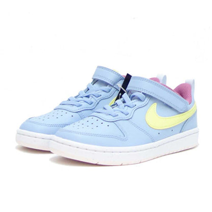 【SALE 10%OFF】 NIKE ナイキ BQ5451 405 ナイキ コート バー ロウ LOW 2 コバルトブリス/ライトレモン NIKE COURT BOROUGH LOW 2 （ジュニアシューズ）「靴」