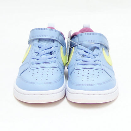 【SALE 10%OFF】 NIKE ナイキ BQ5451 405 ナイキ コート バー ロウ LOW 2 コバルトブリス/ライトレモン NIKE COURT BOROUGH LOW 2 （ジュニアシューズ）「靴」