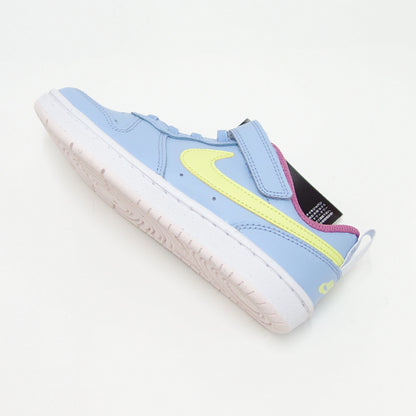 【SALE 10%OFF】 NIKE ナイキ BQ5451 405 ナイキ コート バー ロウ LOW 2 コバルトブリス/ライトレモン NIKE COURT BOROUGH LOW 2 （ジュニアシューズ）「靴」