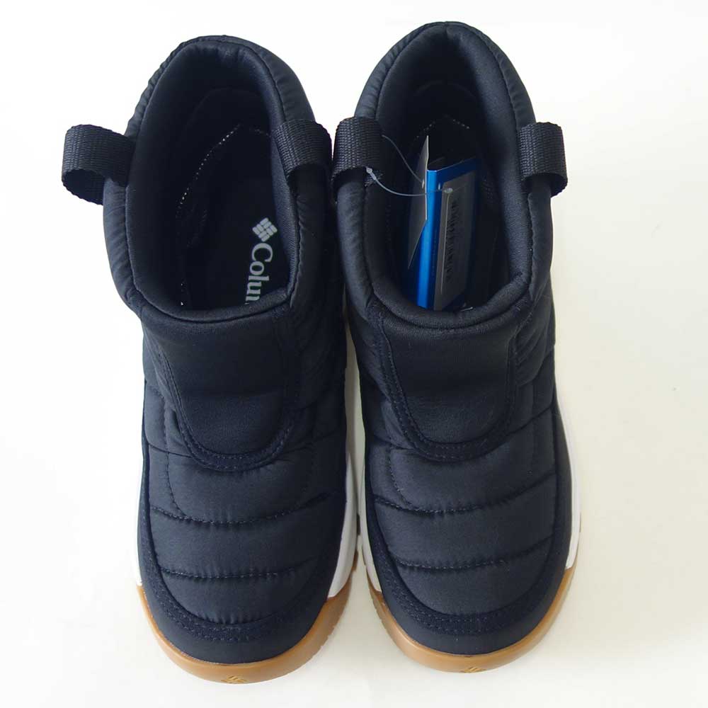 コロンビアCOLUMBIA（キッズ）ユーススノートロットミッドby2238：ブラック(010)防水ハーフブーツジュニアブーツスノーブーツ「靴」