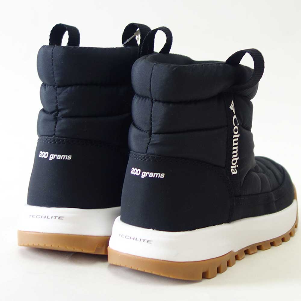 コロンビアCOLUMBIA（キッズ）ユーススノートロットミッドby2238：ブラック(010)防水ハーフブーツジュニアブーツスノーブーツ「靴」