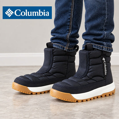 コロンビアCOLUMBIA（キッズ）ユーススノートロットミッドby2238：ブラック(010)防水ハーフブーツジュニアブーツスノーブーツ「靴」