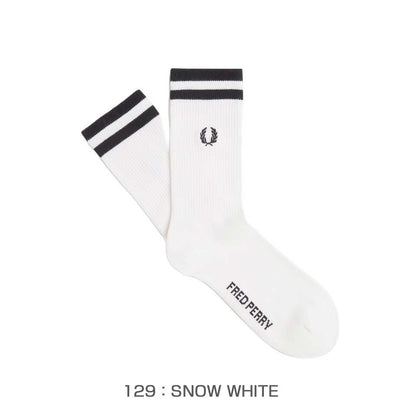 FREDPERRYフレッドペリーTippedSportsSocksC1150（ポルトガル製）クルーソックス靴下